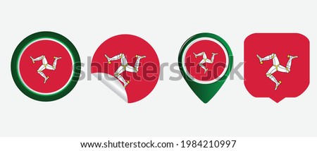 Isle of Man flag. flat icon symbol vector illustration