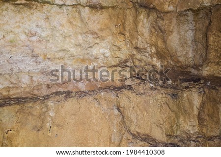 Karst cave wall natural background and texture