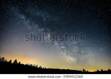 June Milky Way in the night sky.