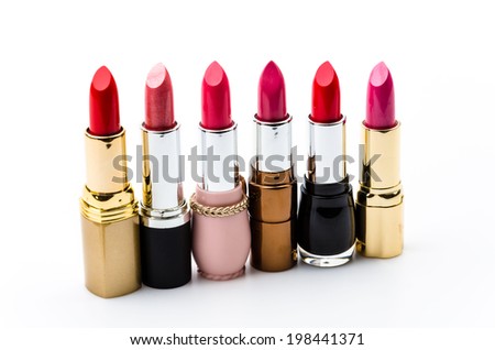 Lipstick isolated white background