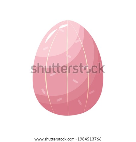 Isolated pink easter egg symbol holiday vector illustration