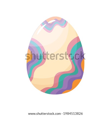 Isolated colors easter egg symbol holiday vector illustration