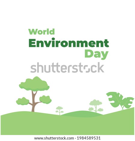 environment illustration for banner and presentation 