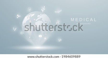 Medical treatment in innovation concept abstract  technology communication vector background