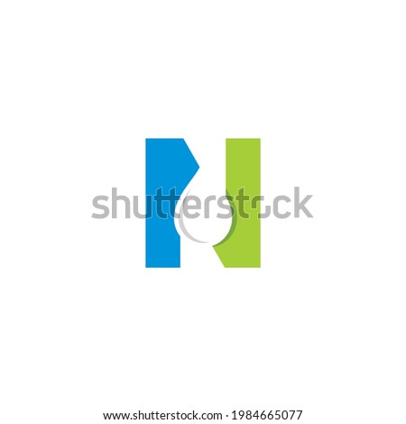 Letter N With Water Drop Logo Vector 