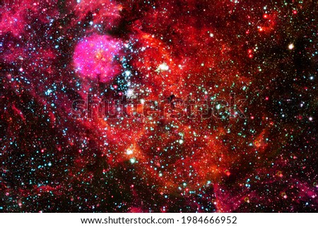 Cluster of stars. Nebula. Elements of this image furnished by NASA