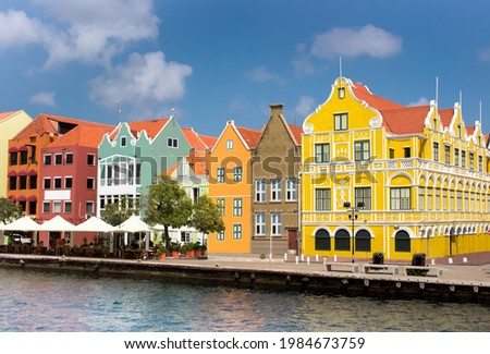 Downtown of Willemstad, Curacao, ABC, Netherlands Royalty-Free Stock Photo #1984673759