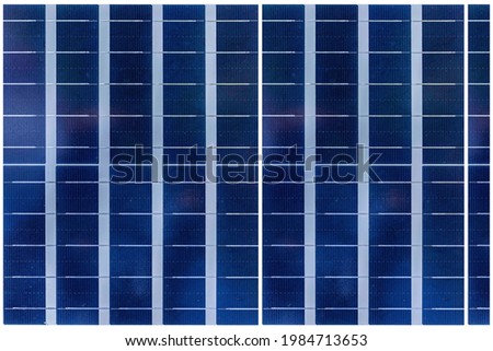 Close-up of blue solar cell metal plate pattern and background seamless