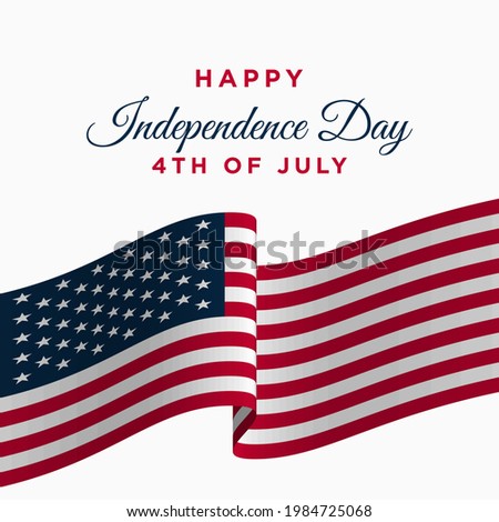 United States Independence Day Background Design. Fourth of July. Vector illustration