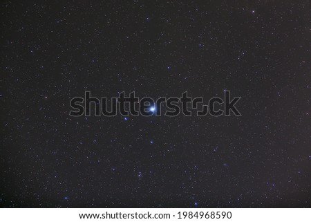 Star Vega in the night sky.