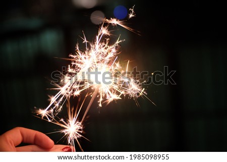 A picture of sparklers during New Year festival
