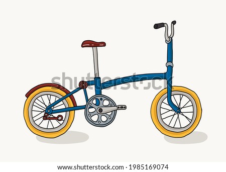 Bicycle hand drawn vector illustration