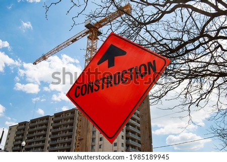 Sign indicating workshops under construction.
