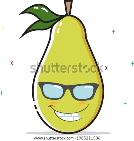 Mr. Pear's face looks arrogant with his sunglasses.