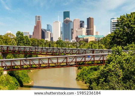 Downtown Houston and Buffalo Bayou