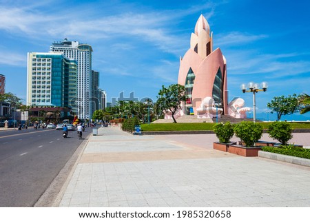 Nha Trang city center urban skyline view in south Vietnam