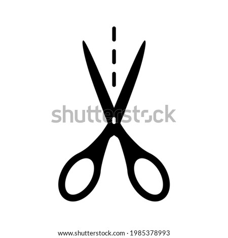 Scissor icon in trendy flat style