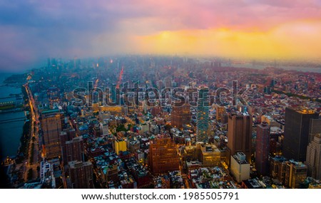 Beautiful view of New York City skyline.