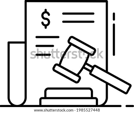 Penalty and Fine Concept, financial frauds Vector Icon Design, Business and Management Symbol, Banking and finance Sign, ECommerce and Delivery Stock illustration  Royalty-Free Stock Photo #1985527448