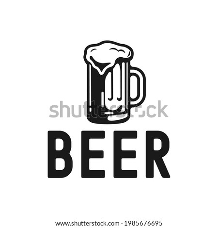 Silhoutte Beer Vector Illustration Design