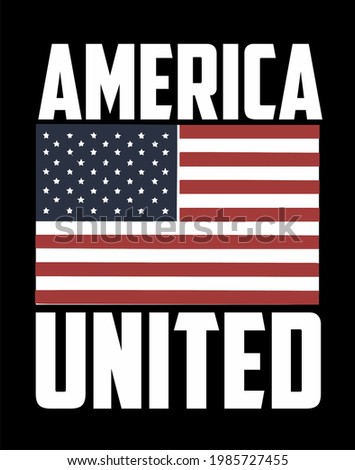america united writing with united states flag