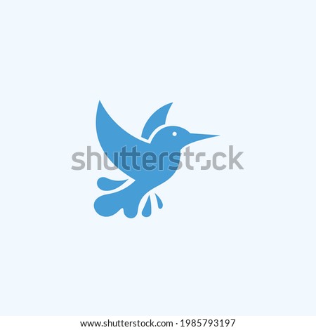 hummingbird logo design vector illustration