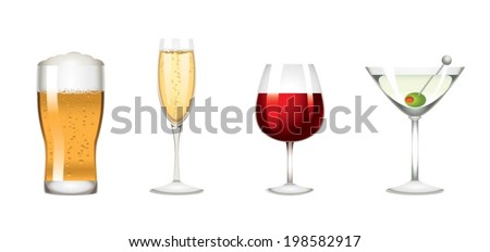 Colors low alcohol drinks icon