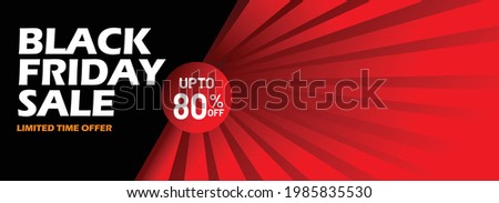 Black Friday special offer red and black sales banner vector