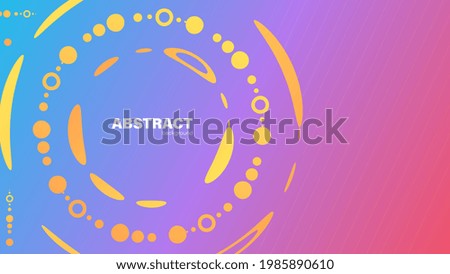 Abstract blue and pink background with circle lines, background with copy space for design, vector.