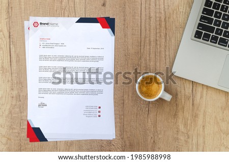 Professional and Creative Letterhead design Royalty-Free Stock Photo #1985988998