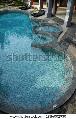Exterior architecture and building design of swimming pool