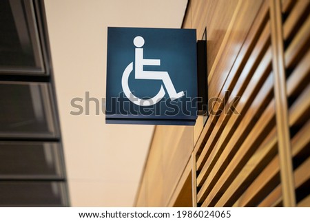 Disabled Or Handicapped Person Public Restroom Sign