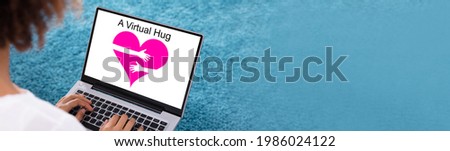 Virtual Internet Hug Message. Support And Care