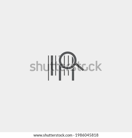 Search barcode vector icon illustration sign