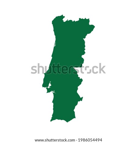 Portugal Map. Portugal Map vector illustration. Portugal map silhouette