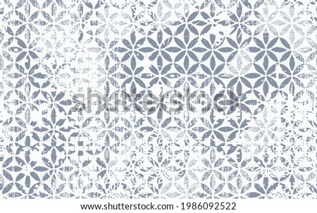 Fancy fabric linen, blended with washed coat surface tile  jacquard  texture digital printing pattern design. Yarns for sports style.  Vector fabric seamless pattern. Abstract natural textured  Royalty-Free Stock Photo #1986092522