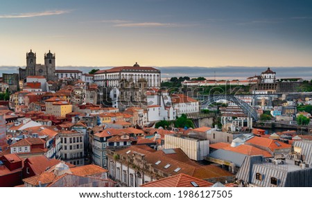 view of the old town of Porto Portugal
