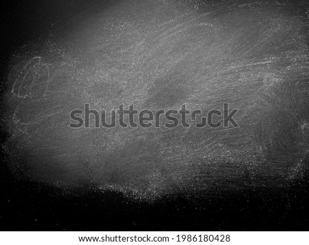 dusty is on blackboard background.chalkboard grunge texture background.mock up concept.
