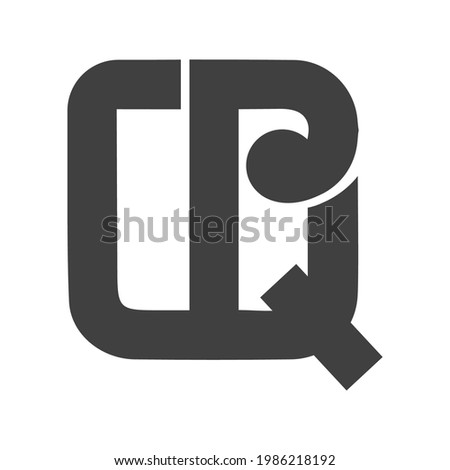 Alphabet letters Initials Monogram logo RQ, QR, Q and R