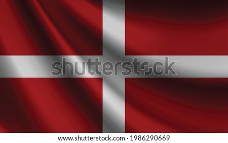 sovereign military order of malta flag waving. background for patriotic and national design. vector illustration  