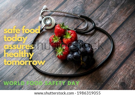 world food safety day quotes poster Royalty-Free Stock Photo #1986319055