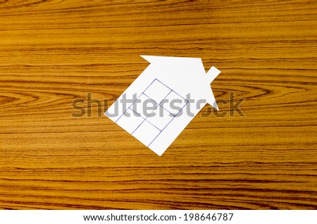 house paper on wood background