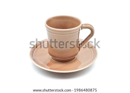 Porcelain coffee cup isolated on white background