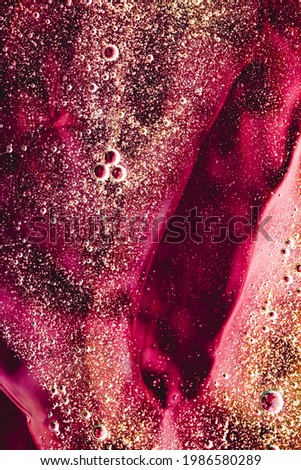 Abstract red liquid background, paint splash, swirl pattern and water drops, beauty gel and cosmetic texture, contemporary magic art and science as luxury flatlay design.