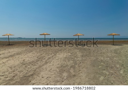 Sea Umbrella Photograph on the Wonderful Beach at the Sea 