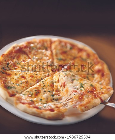 Delicious Pizza of Cheese Photography