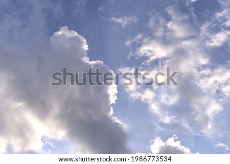 Beautiful sky and cloud with sunlight for background.