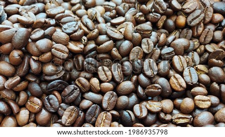 coffee beans background, roasted coffee beans