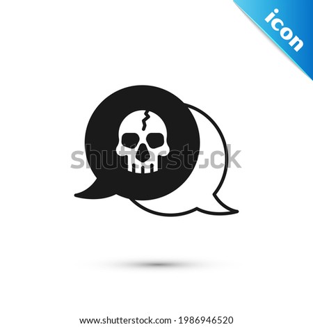 Grey Skull icon isolated on white background. Pirate captain. Happy Halloween party.  Vector