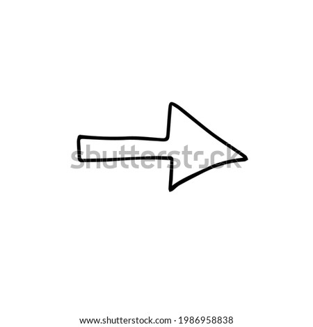 Collection of hand-drawn arrows. set of black vector arrows. doodles isolated on white background